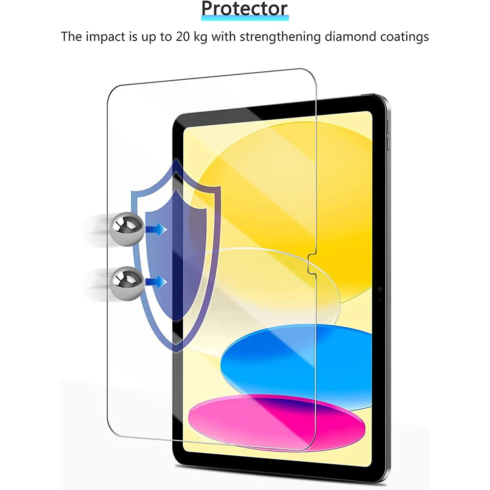 Tempered Glass Screen Protector for iPad 10th Gen 10.9" (2022) – Anti-Scratch Clear Protective Film (A2696, A2757, A2777)