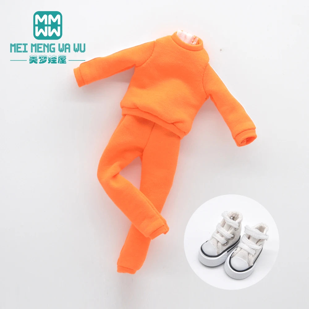 Blythe Doll Accessories Set – Fashion Sweatshirt, Shoe Covers & Sneakers for Blythe & Azone Dolls, Christmas Gift