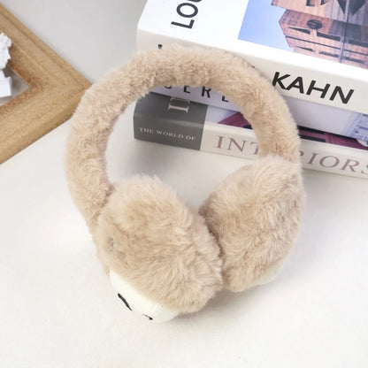 Kids Bear Fuzzy Earmuffs - Cozy Warm Winter Ear Warmers for Girls & Boys