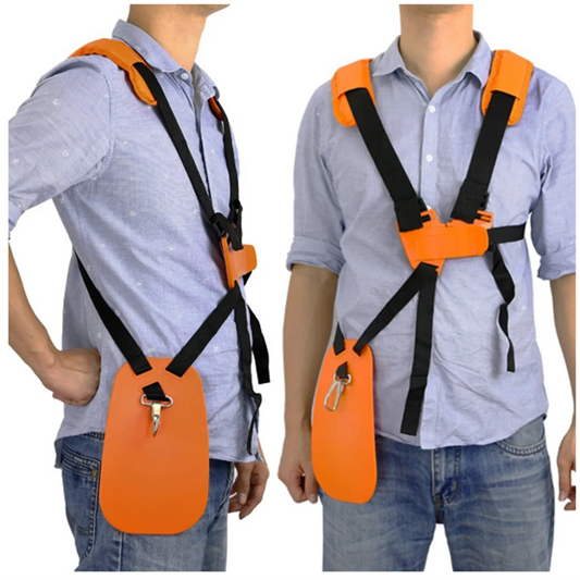 Strimmer Padded Belt - Comfortable Labor-Saving W Shape Double Shoulder Harness Strap for Brush Cutter Trimmer Garden Pruner