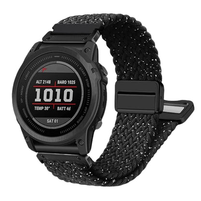 Elastic Nylon Quick Fit Strap for Garmin — 22mm & 26mm Enduro 2 Wristband for Fenix 5/5X Plus/6/6X Pro/7/7X Pro, Tactix 7 Pro