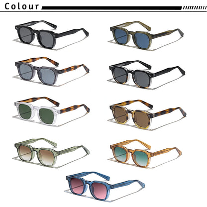CATERSIDE Retro Punk Square Sunglasses – 2-Piece Fashion Set for Men & Women, Party & Festival Gift Glasses