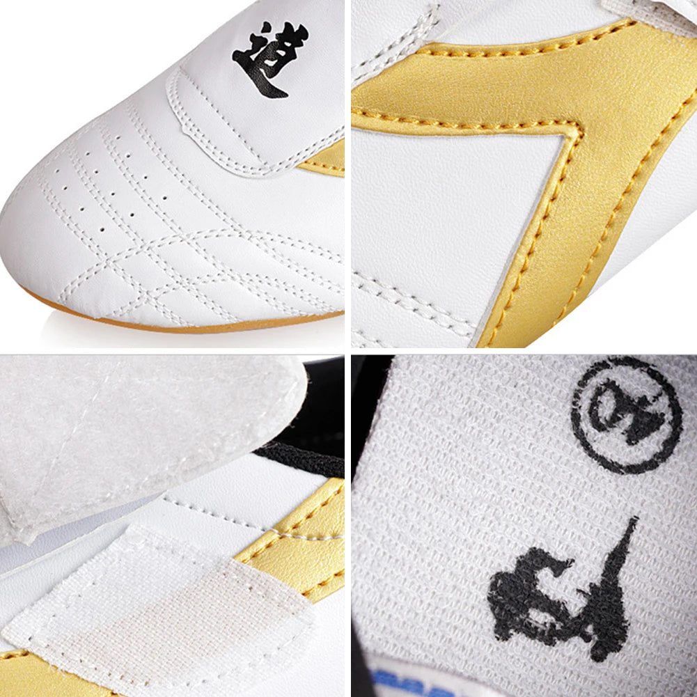 Breathable White Taekwondo & Martial Arts Shoes — Kung Fu, Wushu, Taichi, Karate & Wrestling Sneakers