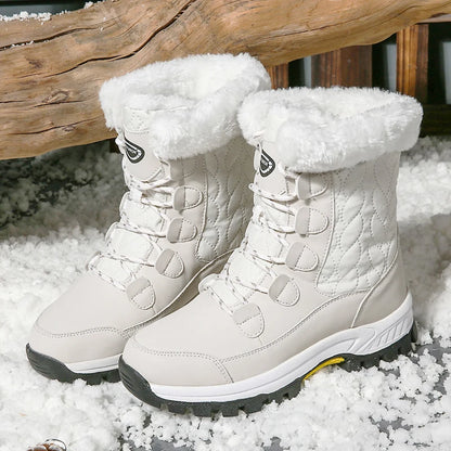 Moipheng Women’s Classic Snow Boots – Winter Warm Handmade Platform Ankle Boots, Size 42