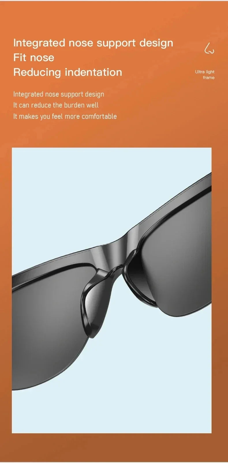 Xiaomi MIJIA Smart Sunglasses — Bluetooth Headphones with HIFI Audio, Blue Light Protection, Waterproof & Anti-UV for Men and Women