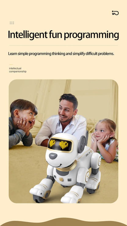 Funny RC Robot Dog – Programmable Electronic Stunt Dog with Voice Command, Touch Sensor & Music, Toy Gift for Kids