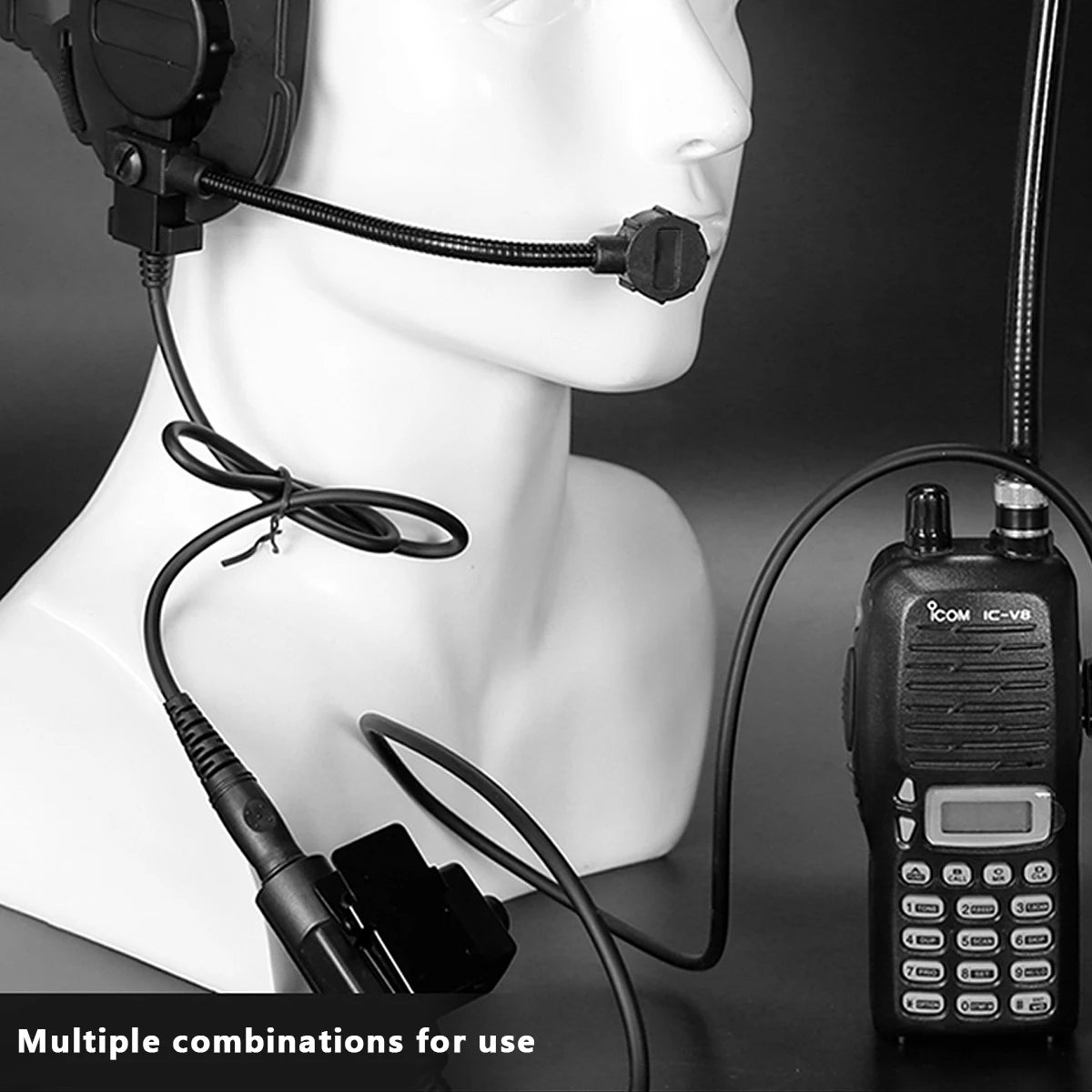 Tactical Bowman Elite II Headset – U94 PTT Communication Headphone for Kenwood & Baofeng UV-5R Radio Accessory