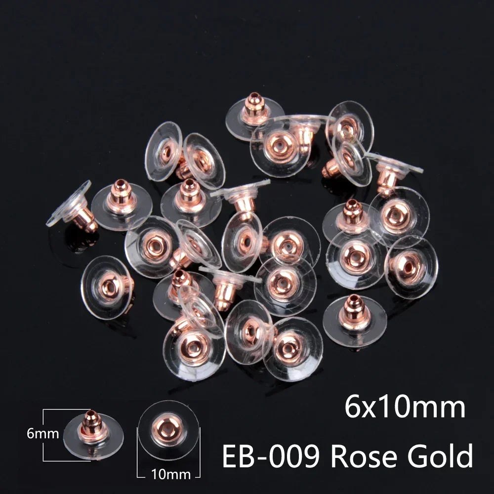 50–2000PCS Soft Silicone Earring Back Stoppers – Clear Rubber Stud Earring Safety Backs, DIY Jewelry Findings Accessories for Secure Fit