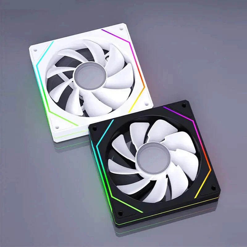 UPSIREN UF-1 PRISM 4 PRO 12cm ARGB Computer Chassis Fan – Quiet 4 Pin PWM Cooling Fan, 45.2CFM Air Volume (600-1500RPM)