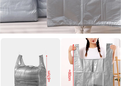 10PCS Large Plastic Storage Bags — Thick Moving & Organizer Bags for Clothes, Toys, Bedding, Duvets