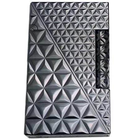 JT.Dunant Luxury Brass Gas Lighter - Refillable Butane Cigarette & Cigar Accessory with Vertical Pattern Design