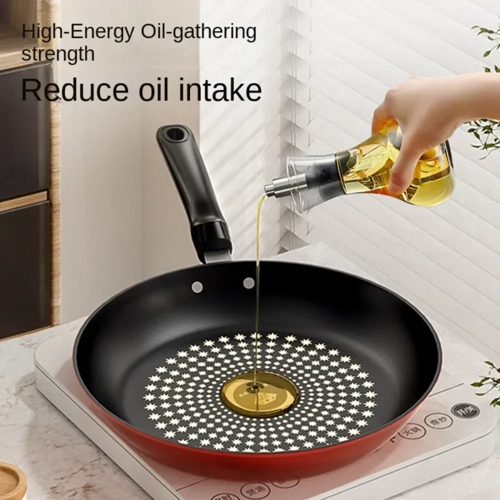 Crystal Diamond Non-Stick Frying Pan with Lid – Multi-Functional Iron Cookware for Gas & Induction
