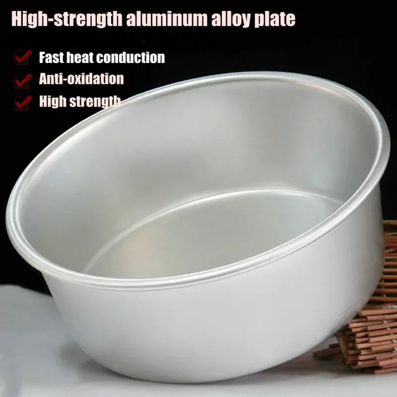 4-12 Inch Aluminum Round Cake Bakeware: Solid Bottom Chiffon Cake Die - Home Baking Mold Pan Tin for Cake Enthusiasts