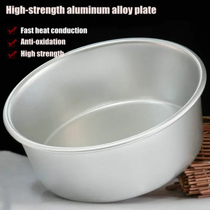4-12 Inch Aluminum Round Cake Bakeware: Solid Bottom Chiffon Cake Die - Home Baking Mold Pan Tin for Cake Enthusiasts