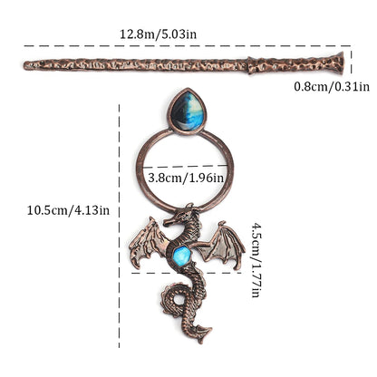 Vintage Viking Dragon Hair Accessory - Gothic Punk Headwear for Women & Cosplay