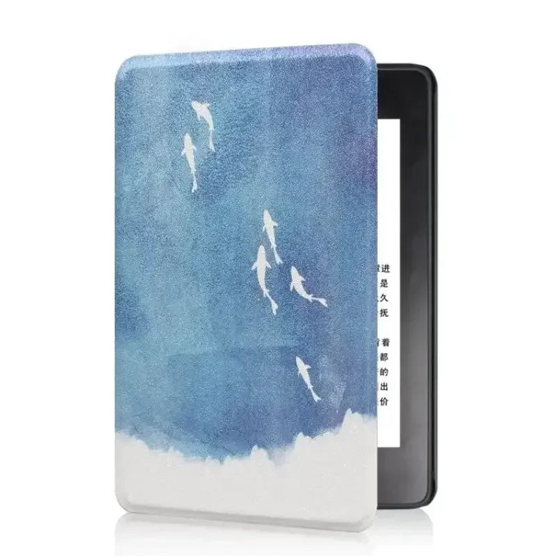 Leather Auto Sleep Case for Kindle Colorsoft Signature Edition (1st Gen, 7") & Paperwhite 12th Gen Protective Cover Funda