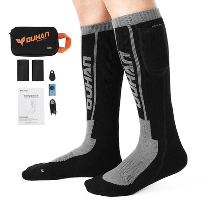Electric Heated Socks with Remote – Rechargeable Thermal Warmers for Skiing, Snowboarding & Hiking