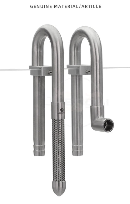 AQUAPRO Mini Stainless Steel Skimmer – Inlet & Outlet Pipes for Aquarium Fish Tanks, Filtro Accessories