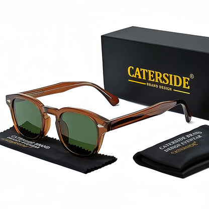CATERSIDE Retro Small Circular Sunglasses — Luxury Punk Design Shades for Men & Women, Business & Party UV400 Eyewear