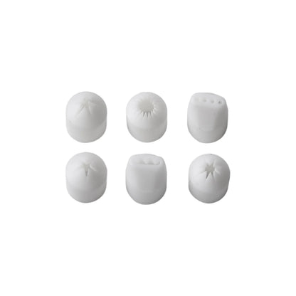 6pcs Mini Cake Dessert Food Nozzles Set - Press Clay Nozzles, Sharpener, Milk Cream Tools for Mini Clay Creations