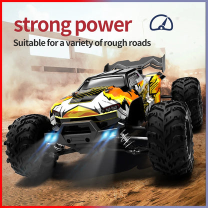 RC Off-Road 4x4 Brushless Car – 70KM/H High-Speed 1/16 4WD Monster Truck with LED Lights for Kids