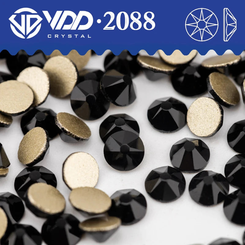 VDD AAAAA Crystal Flatback Rhinestones - SS16-SS30 16-Cut Gems for DIY Crafts & Nail Art Decoration