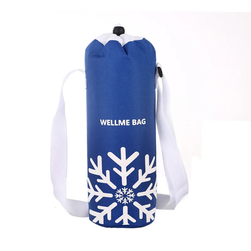 Portable Insulated Water Bottle Bag - Oxford Cloth Cooler Carrier for Camping & Outdoor Activities 1.5L