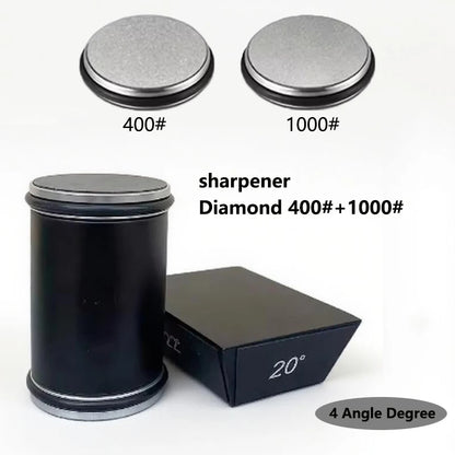 New Rolling Double-Sided Diamond Knife Sharpener – 15° & 20° Magnetic Angle Roller for Kitchen Sharpening