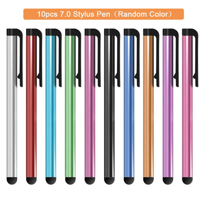 10PCS Universal Stylus Pen Set - Capacitive Touch Screen Drawing Pencil for iPhone, iPad, Samsung & Android Devices