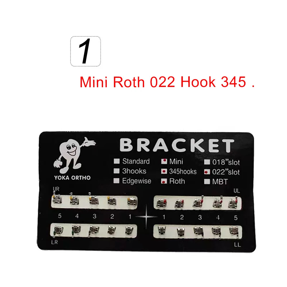 PIORPOY 20PCS Orthodontic Brackets - Mini Roth/MBT 022 Dental Braces Hooks & Treatment Materials