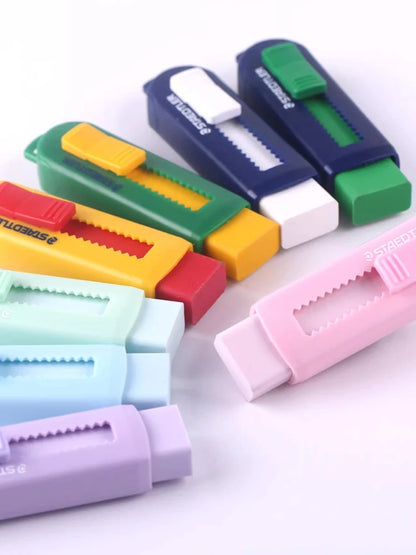 STAEDTLER 525 Telescopic Push Eraser — Professional Drawing Eraser for School & Office