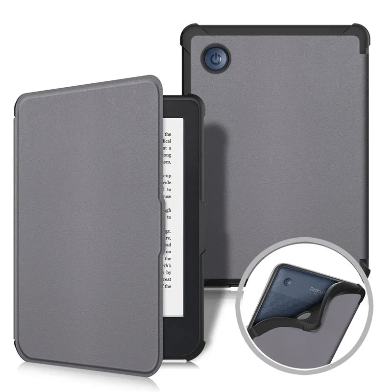 Kobo Clara BW/Clara Colour 2024 Case - 6 Inch Auto Wake Sleep PU Leather Cover, Soft Magnetic Ereader Hoesje N365 N367 Funda