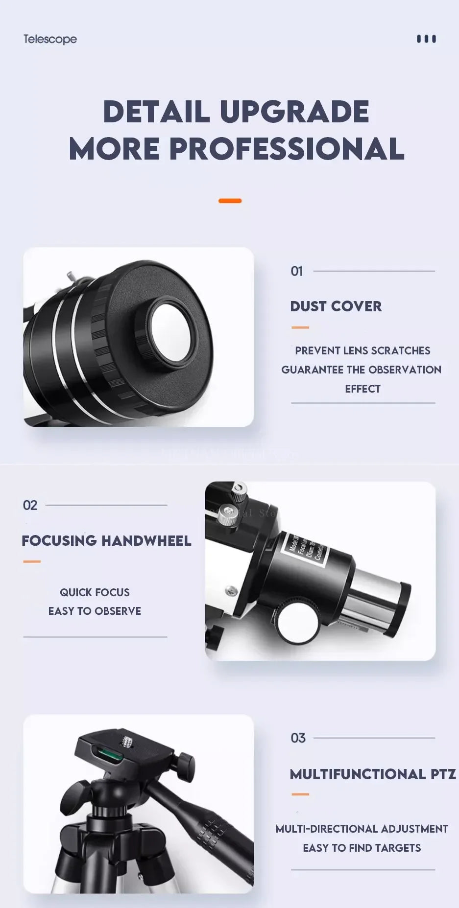 150X Astronomical Telescope – 70mm Refractor Portable Travel Scope with Phone Adapter & Wireless Remote