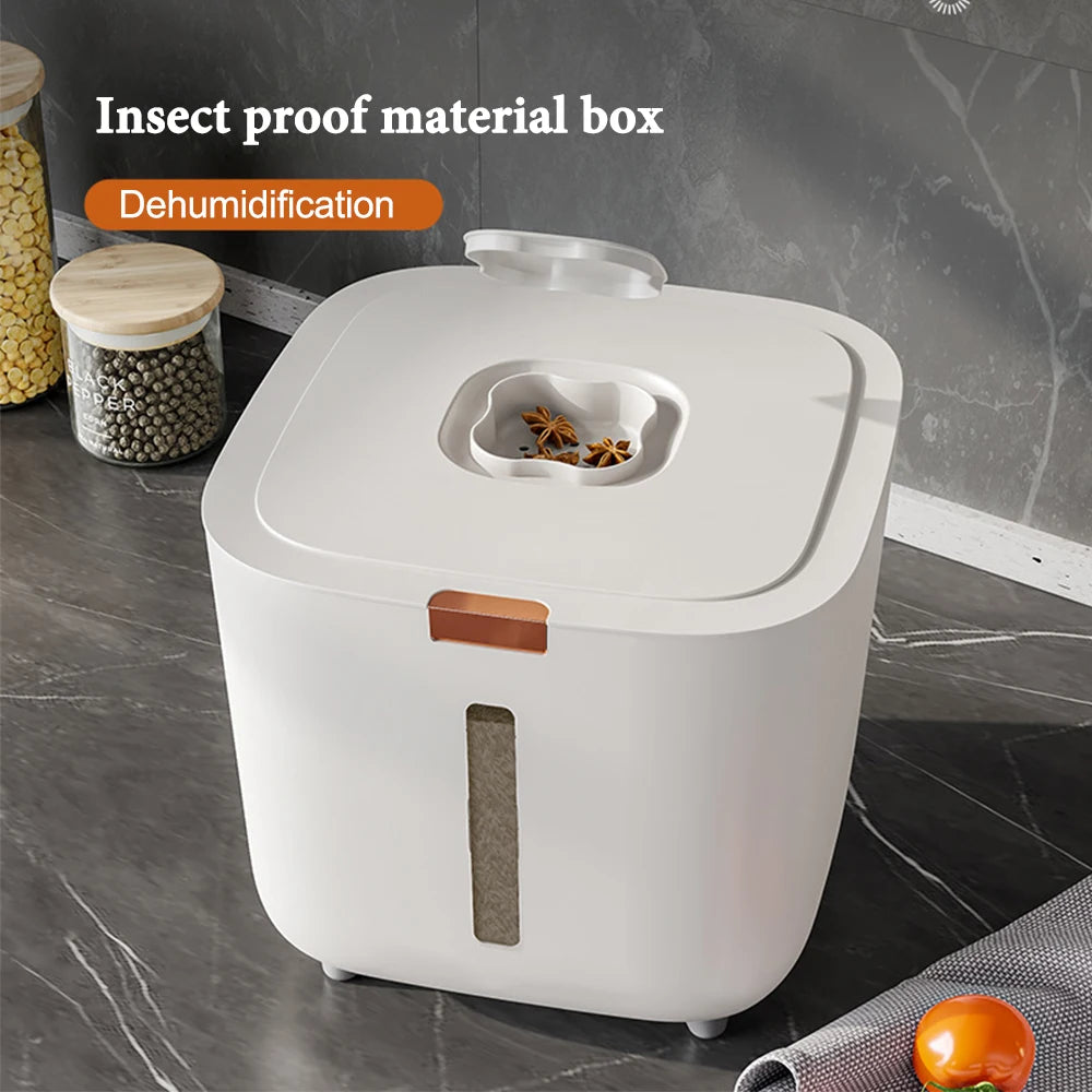 Insect-Proof Moisture-Proof Rice Box: Sealed Jar Grain Kitchen Container - 5/10KG Storage Box with Lid for Kitchen Storage