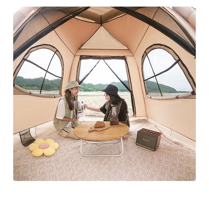Lohascamping Large Camping Air Tent – Inflatable One-Touch Dome Shelter for 4-5 People, Family Hiking & Outdoor Use