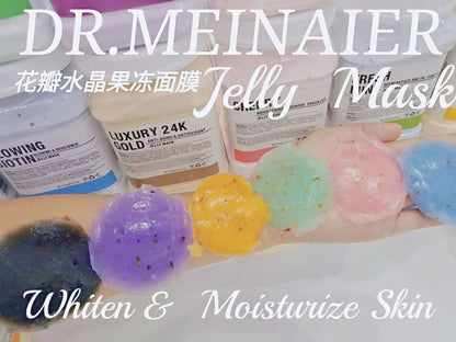 650g Chamomile Hyaluronic Acid Facial Moisturizing Mask Powder with Silicone Brush, Rose Jelly Mask for Skin Elasticity