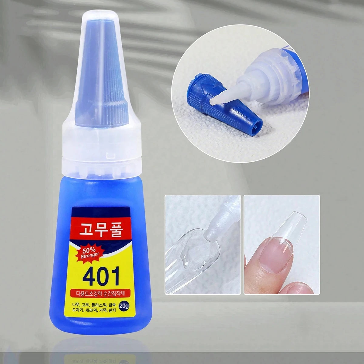 Super Strong Nail Glue Gel - Quick Dry Adhesive for False Nails, Soft Nail Tips and Nail Art Beginners