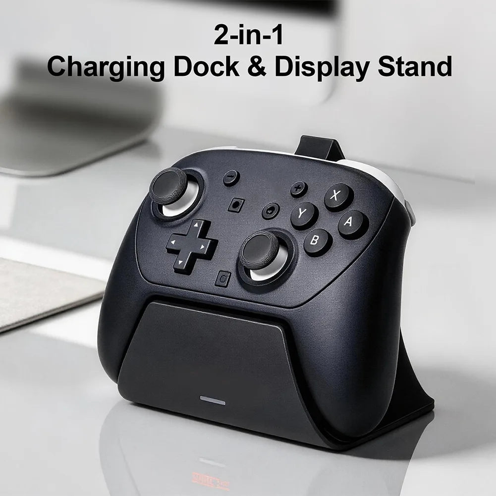 Switch 2 Pro Controller Charging Dock - Fast Charging Station with LED Indicator & Adapter