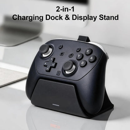 Switch 2 Pro Controller Charging Dock - Fast Charging Station with LED Indicator & Adapter