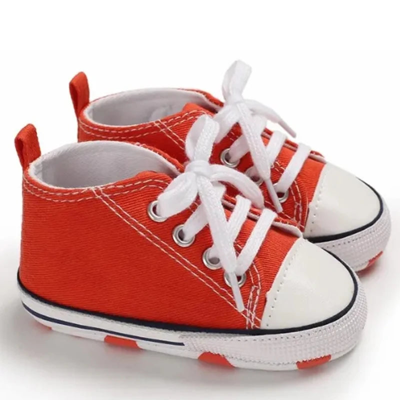New Baby Shoes for Boys & Girls – Classic Canvas Casual Sneakers, Soft Sole Non-Slip Toddler Walkers D2486