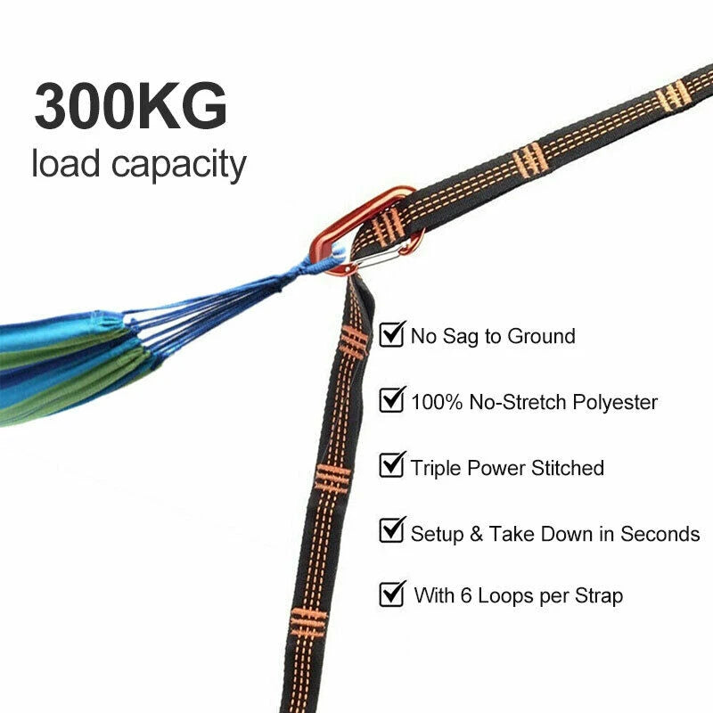 Secure Your Hammock with 2/4Pcs Special Reinforced Polyester Straps: High Load-Bearing Barbed Design for Outdoor Camping