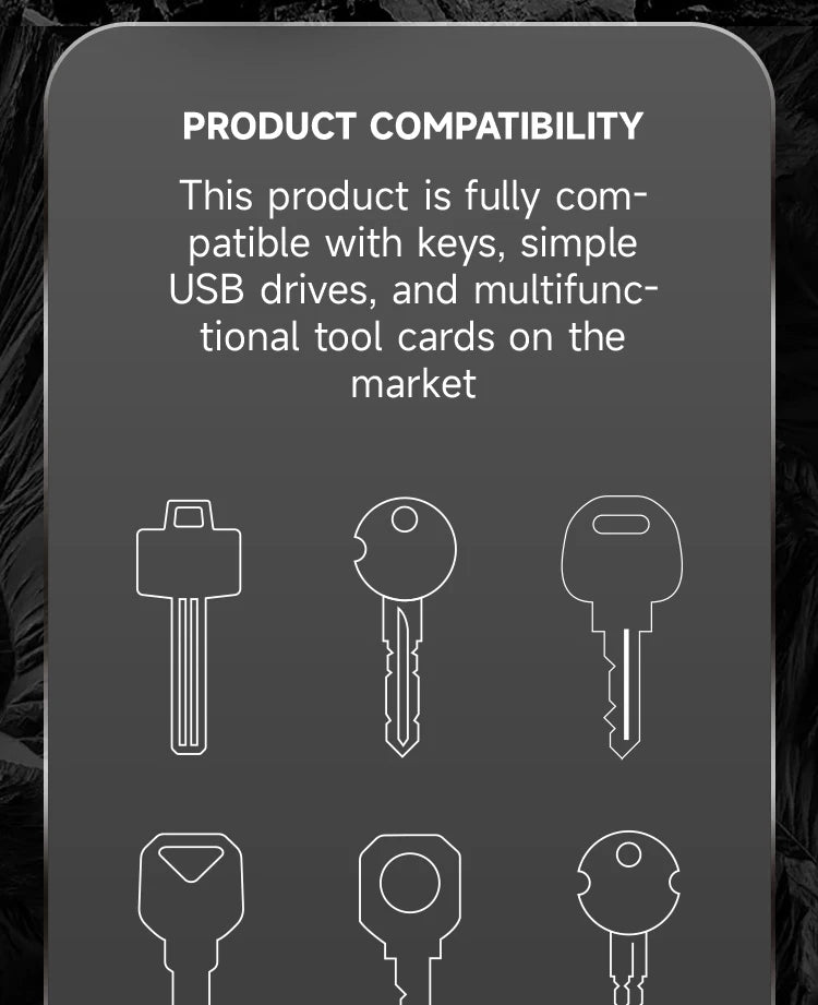 Key Organizer with Apple Find My — Built-In AirTag Holder, Holds 2–6 Keys, Car Keychain GPS Tracker (iOS Only)
