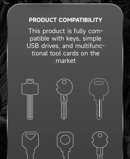 Key Organizer with Apple Find My — Built-In AirTag Holder, Holds 2–6 Keys, Car Keychain GPS Tracker (iOS Only)