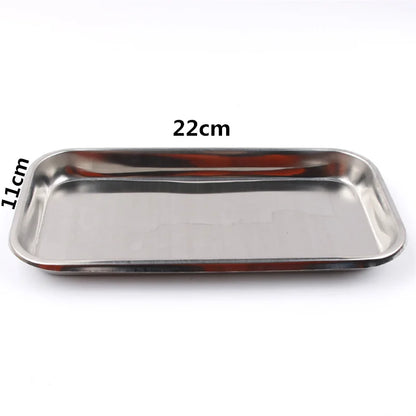 Stainless Steel Cosmetic & Tattoo Storage Tray – Surgical, Dental & Fake Nail Tool Organizer