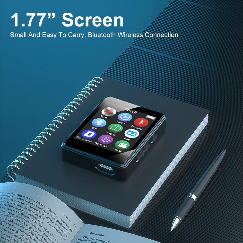 Portable MP3/MP4 Bluetooth 5.0 Music Player – High-Fidelity Lossless Sound Walkman with Russian Language Support