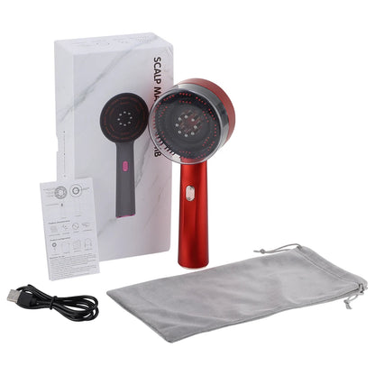 Electric Scalp Massage Comb – Red Light Therapy Hair Growth Brush with Vibration, Anti-Hair Loss & Oil Applicator