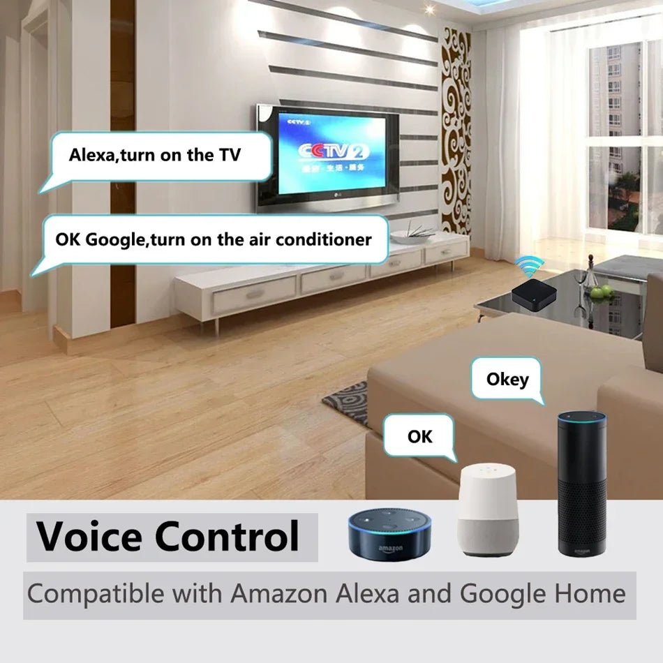 Tuya WiFi IR Remote Control - Universal Air Conditioner & TV Blaster for Smart Home, Alexa & Google Compatible
