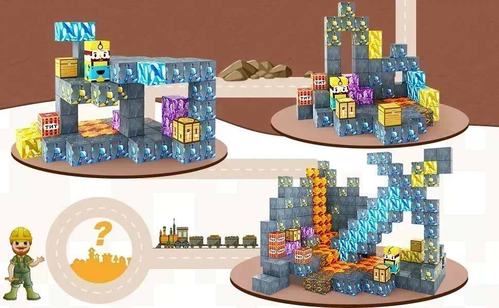 Magnetic Building Blocks Cube Set – STEM DIY Toy for Kids 3+, Boys & Girls, Sensory Model Gift