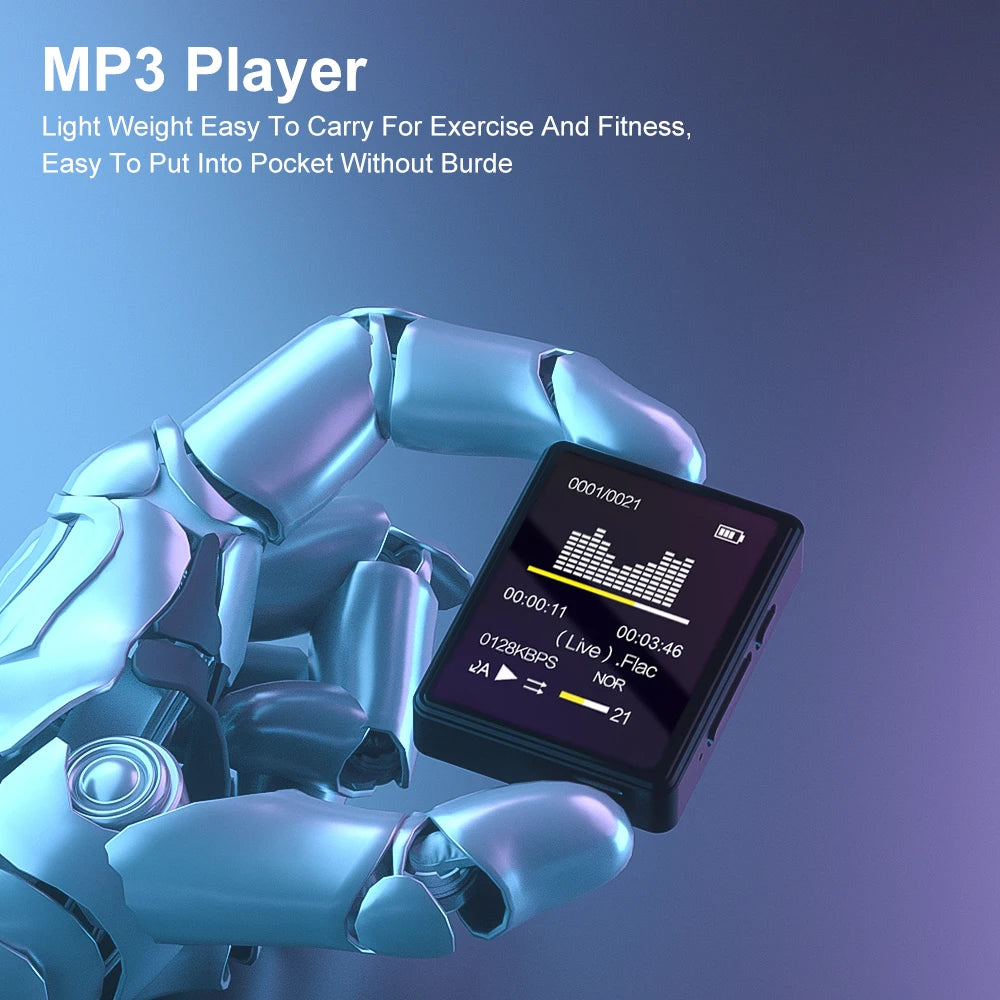 Portable MP3/MP4 Bluetooth 5.0 Music Player – High-Fidelity Lossless Sound Walkman with Russian Language Support