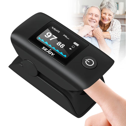 Sejoy Digital Wrist Blood Pressure Monitor & Finger Pulse Oximeter – OLED Heart Rate & Blood Oxygen Tracker